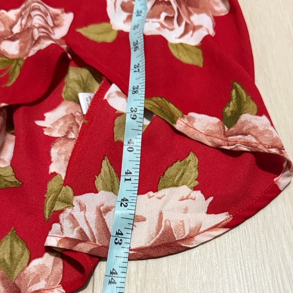 3/$10 Heart Hips Red Floral High Low Dress - Picture 6 of 8